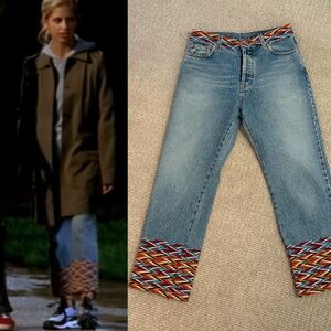 Jeans with Multicolor Pattern as seen on Buffy Summers
